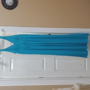 (MUST BUNDLE)Faded Glory Maxi Women's Aqua Summer Dress| Sleeveless| Medium